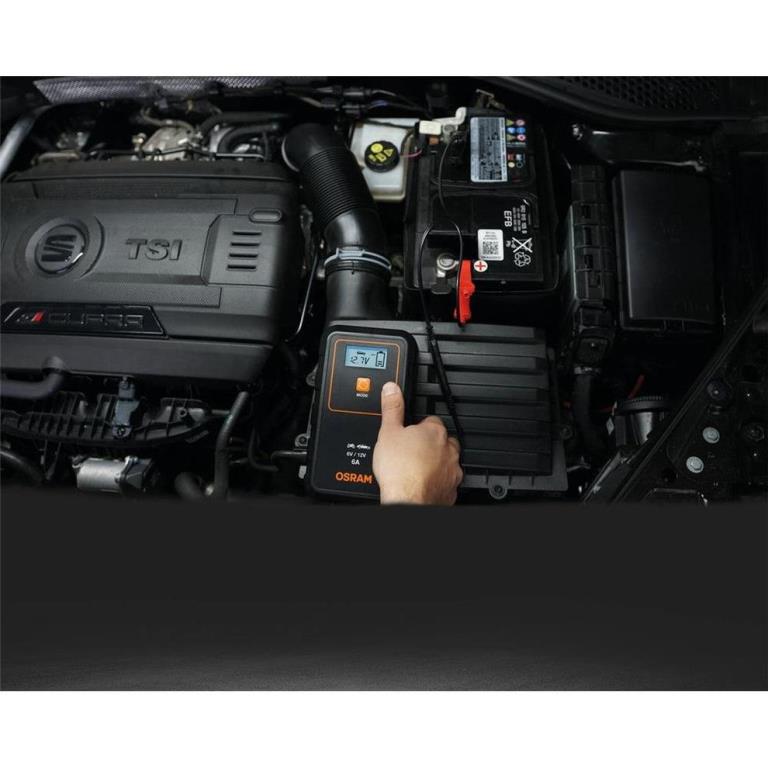 Chargeur de batterie de voiture ((de 6 à 12 V, et câbles)) OSRAM ref. OEBCS908