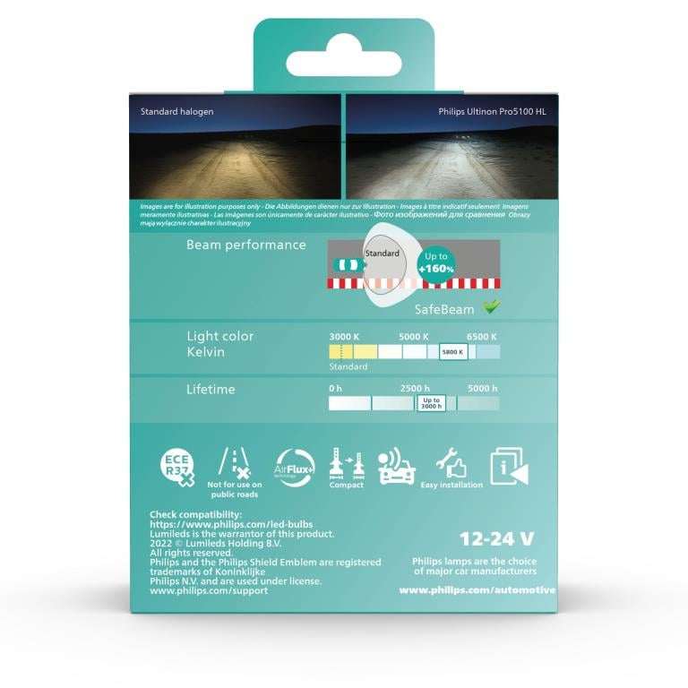 Ampoule LED Eclairage Avant PHILIPS ULTINON PRO5100 - ref. 01876294