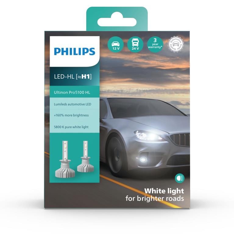 Ampoule LED Eclairage Avant PHILIPS ULTINON PRO5100 - H1 - ref. 01878694