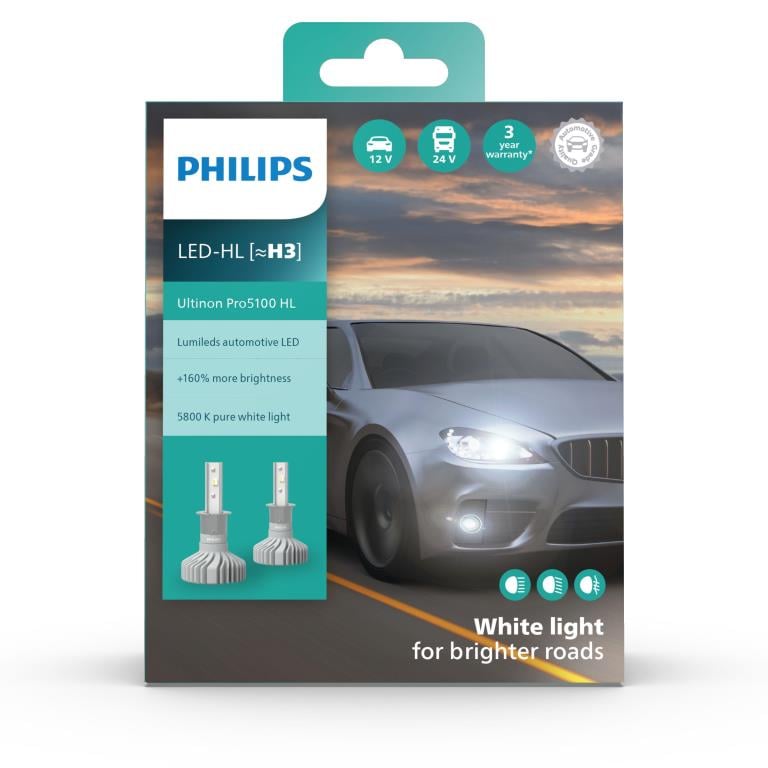 Ampoule LED Eclairage Avant PHILIPS ULTINON PRO5100 - H3 - ref. 01890894