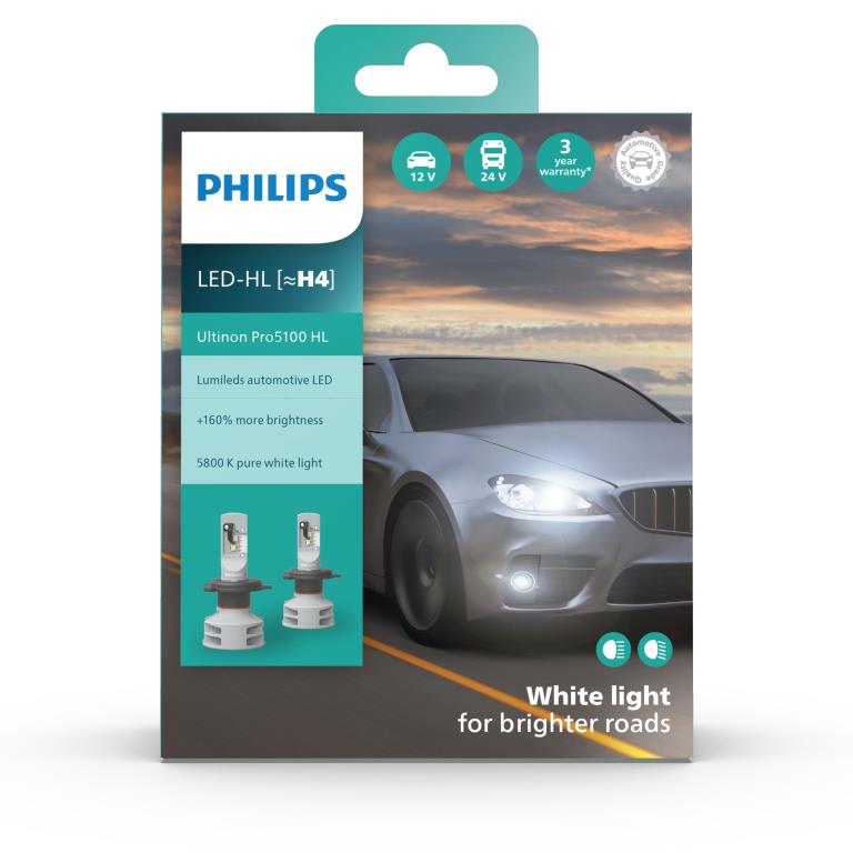 Ampoule LED Eclairage Avant PHILIPS ULTINON PRO5100 - H4 - ref. 01882394