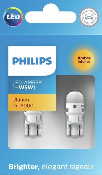 Bombilla LED, Iluminación de señalización e interior PHILIPS Ultinon  Pro6000 SL - W5W - ref. 01560030 - al mejor precio - Oscaro