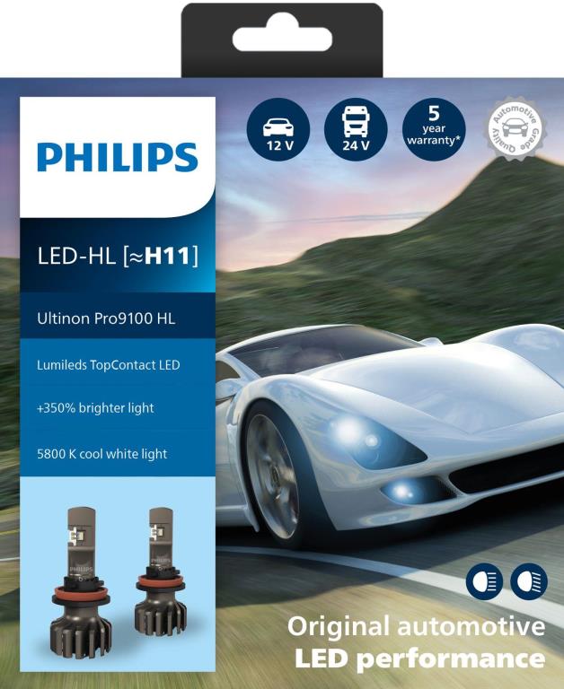 Ampoule LED Eclairage Avant PHILIPS ULTINON PRO9100 - H11 - ref. 01864994