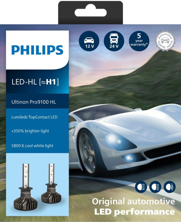 Bombilla LED, Faros delanteros PHILIPS ULTINON PRO9100 - H1 - ref. 01862594