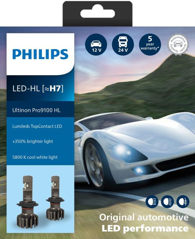 Ampoule LED Eclairage Avant PHILIPS ULTINON PRO9100 - H7 - ref. 01868794