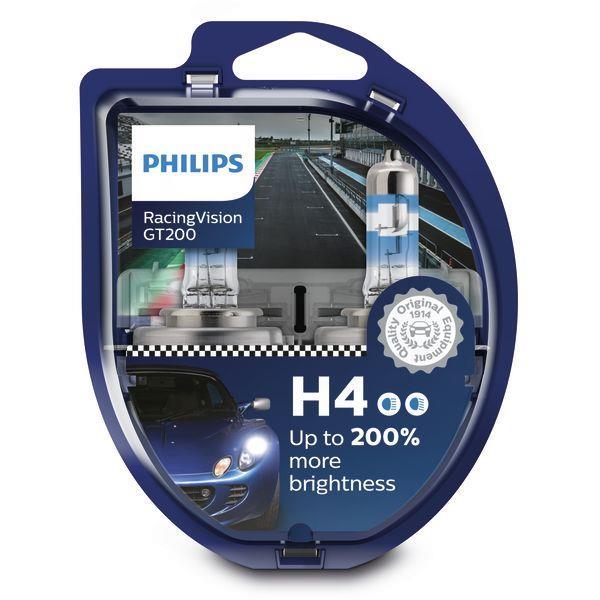 Ampoule, projecteur longue portée PHILIPS 2 ✕ H4 - ref. 12342RGTS2