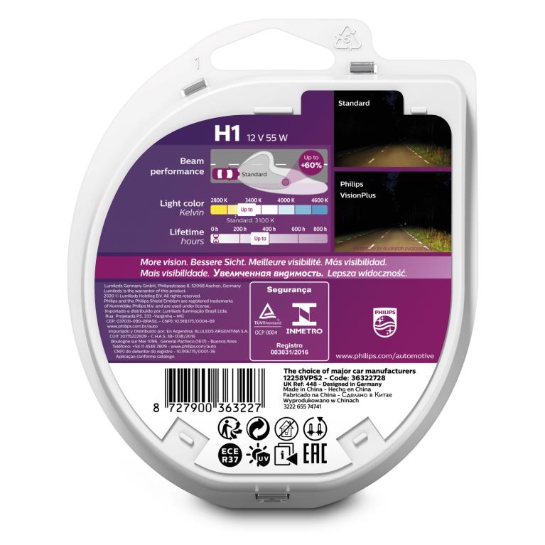 Ampoule PHILIPS 2 ✕ H1 - ref. 36322728