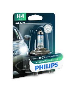Ampoule, projecteur longue portée PHILIPS 1 ✕ H4 X-tremeVision Pro150 -  12342XVPB1 au meilleur prix - Oscaro