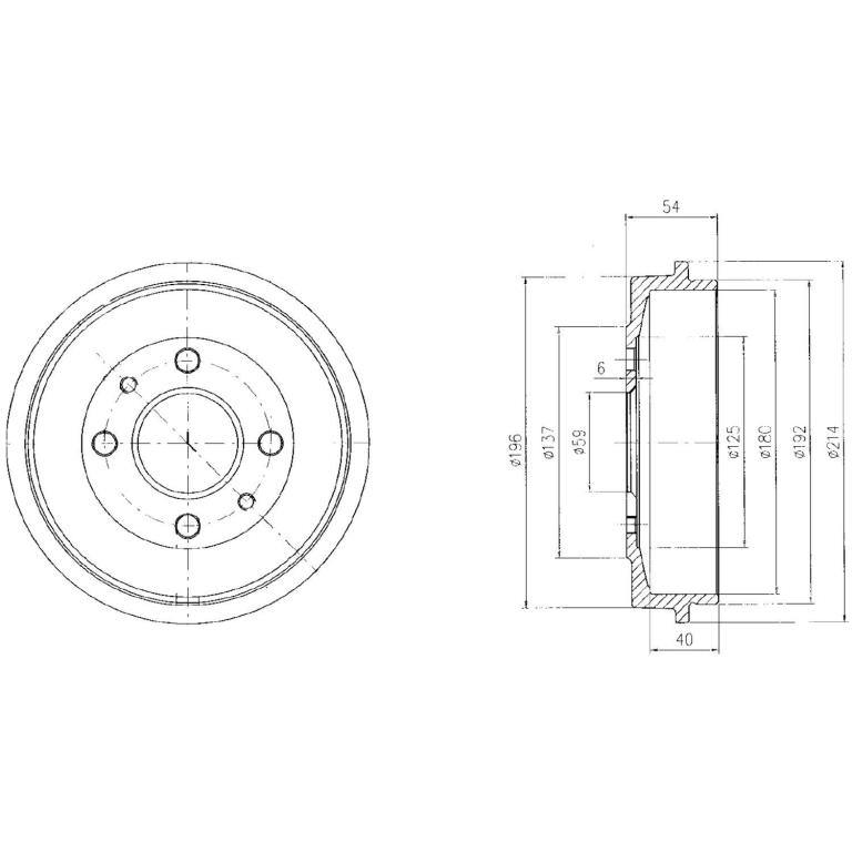 Tambour de frein DELPHI ref. BF200