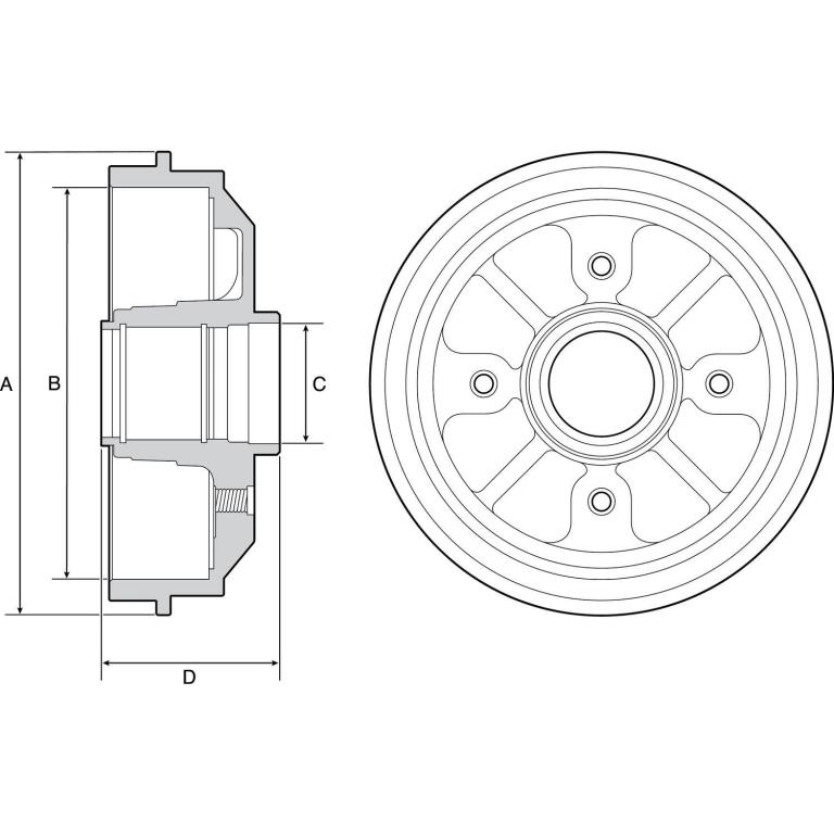 Tambour de frein DELPHI ref. BF282