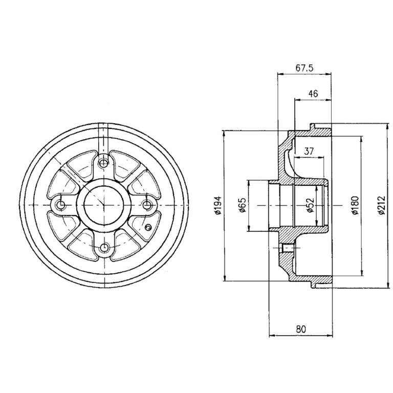 Tambour de frein DELPHI ref. BF324