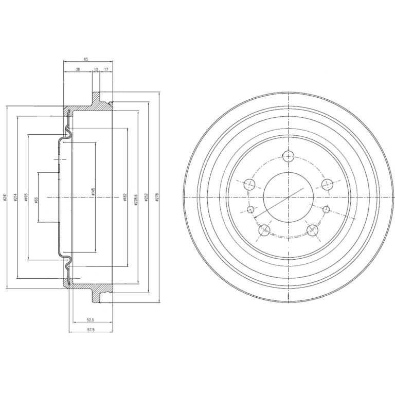Tambour de frein DELPHI BF425