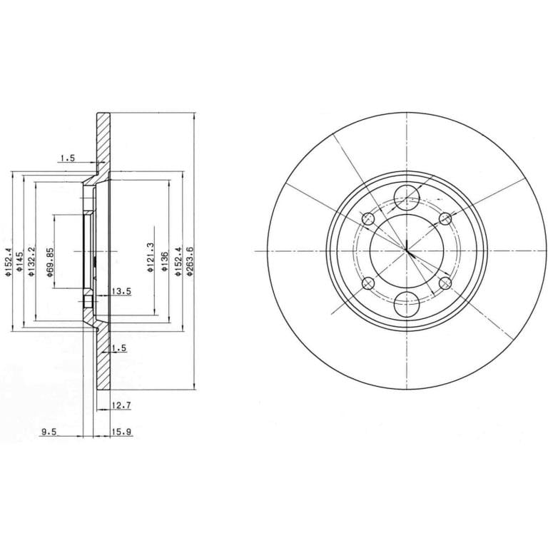 Disques de frein DELPHI BG2084