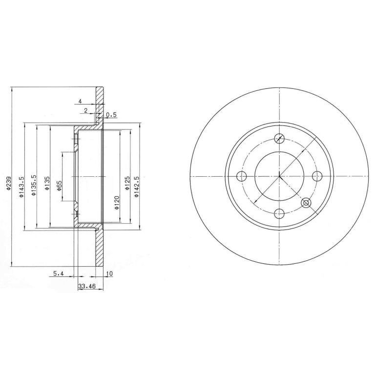 Disques de frein DELPHI ref. BG2117