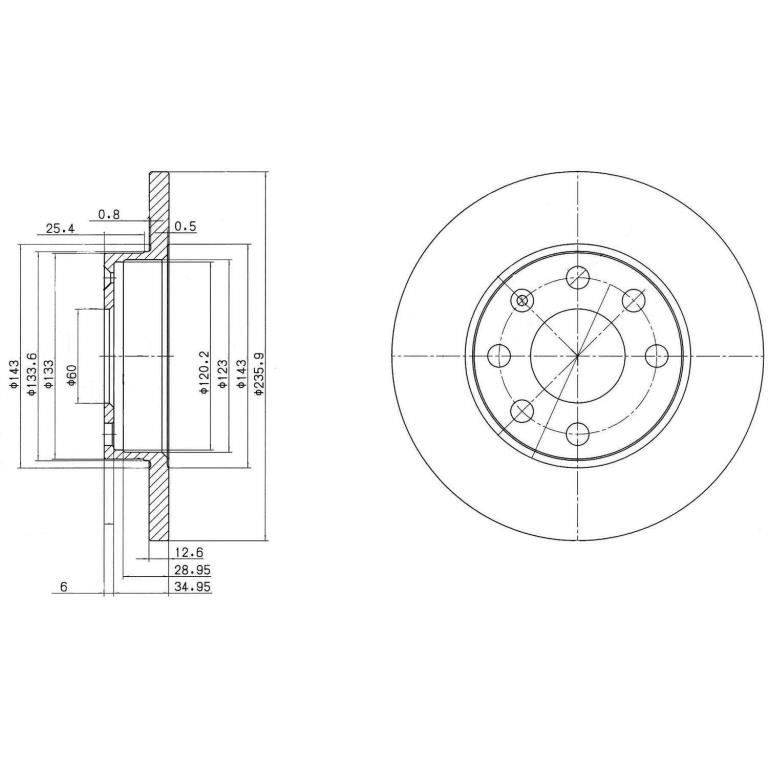 Disques de frein DELPHI ref. BG2148