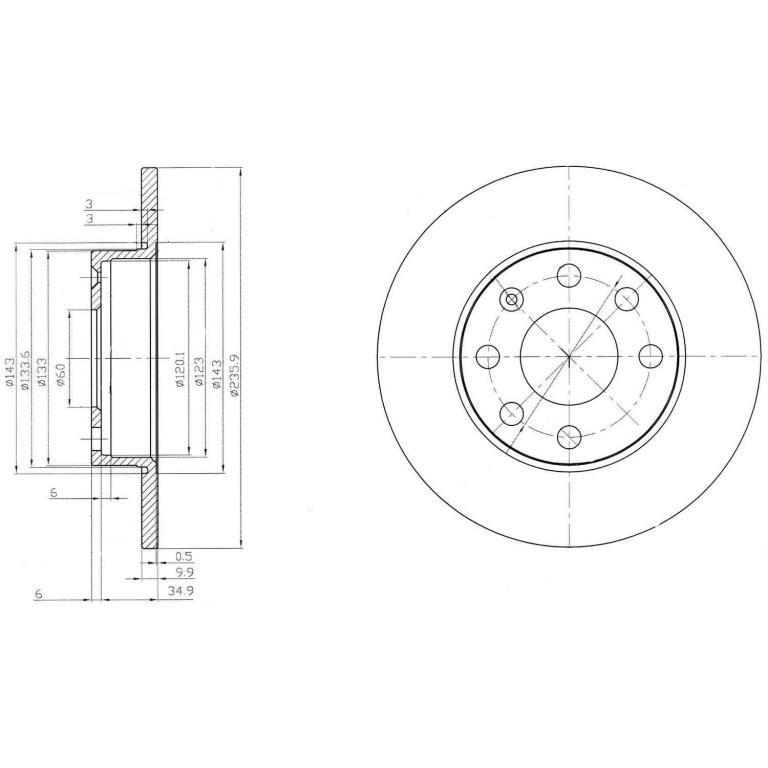 Disques de frein DELPHI ref. BG2149