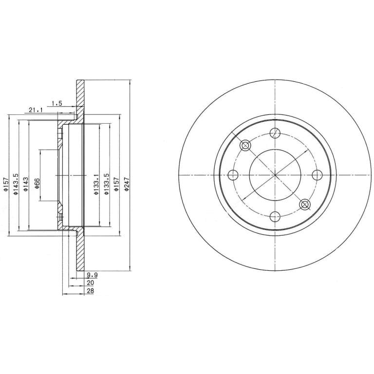 Disques de frein DELPHI ref. BG2213