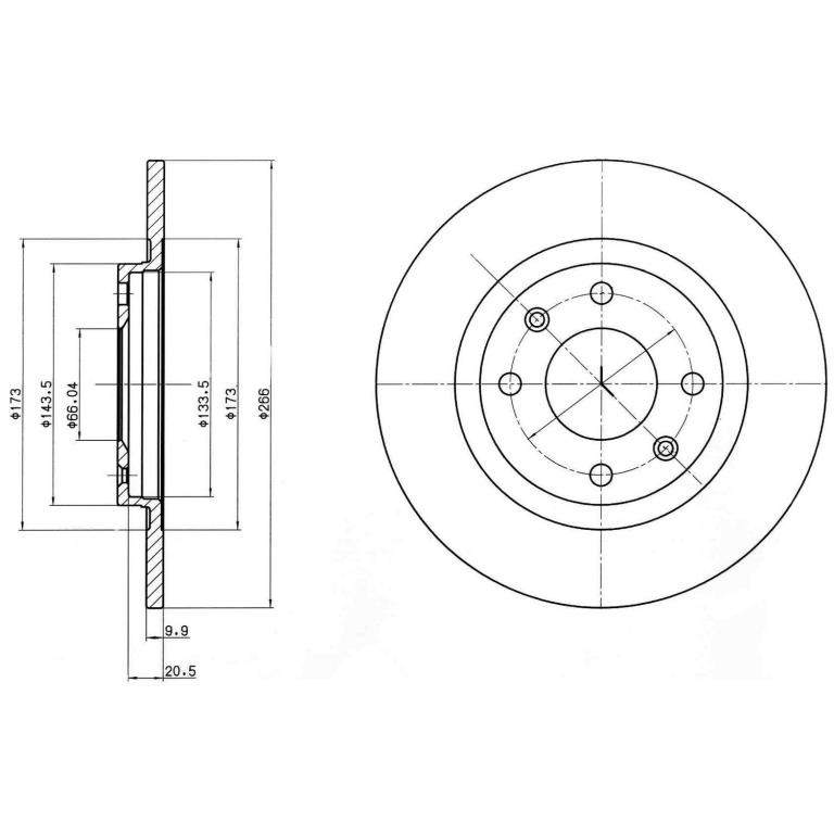 Disques de frein DELPHI ref. BG2308