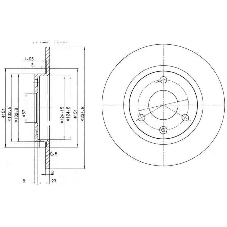 Disques de frein DELPHI BG2355
