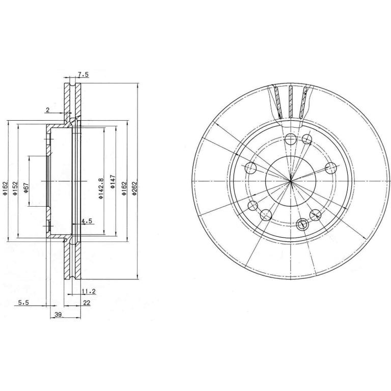 Disques de frein DELPHI ref. BG2397
