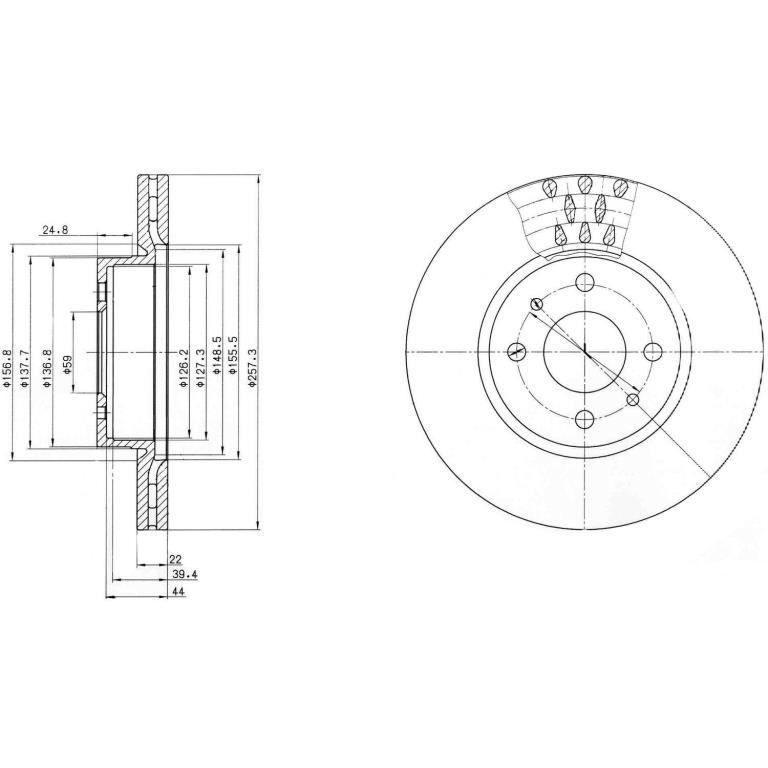 Disques de frein DELPHI BG2413