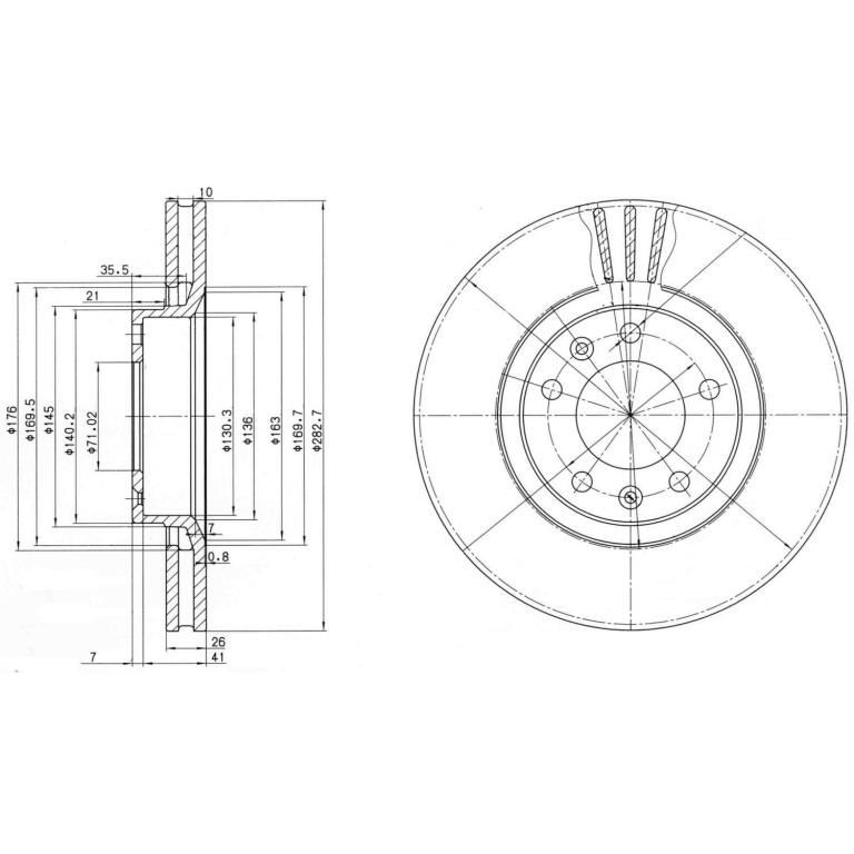 Disques de frein DELPHI ref. BG2688