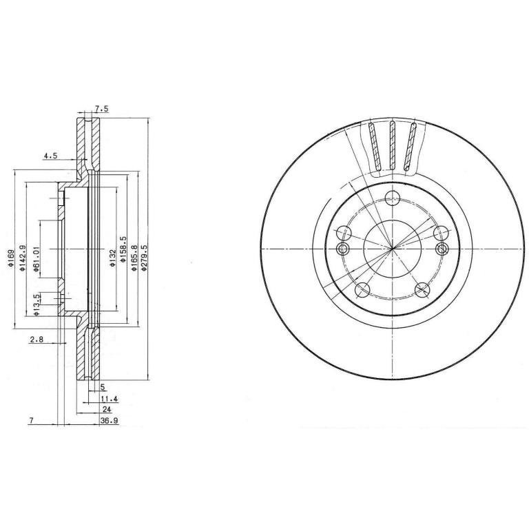 Disques de frein DELPHI ref. BG2697