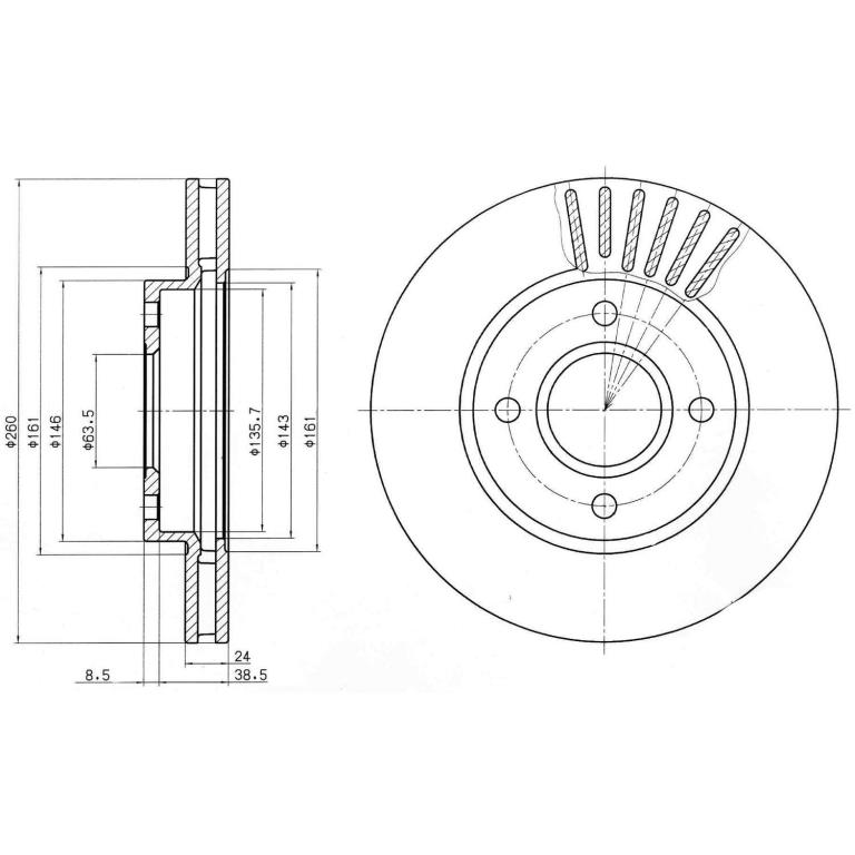 Disques de frein DELPHI ref. BG2699