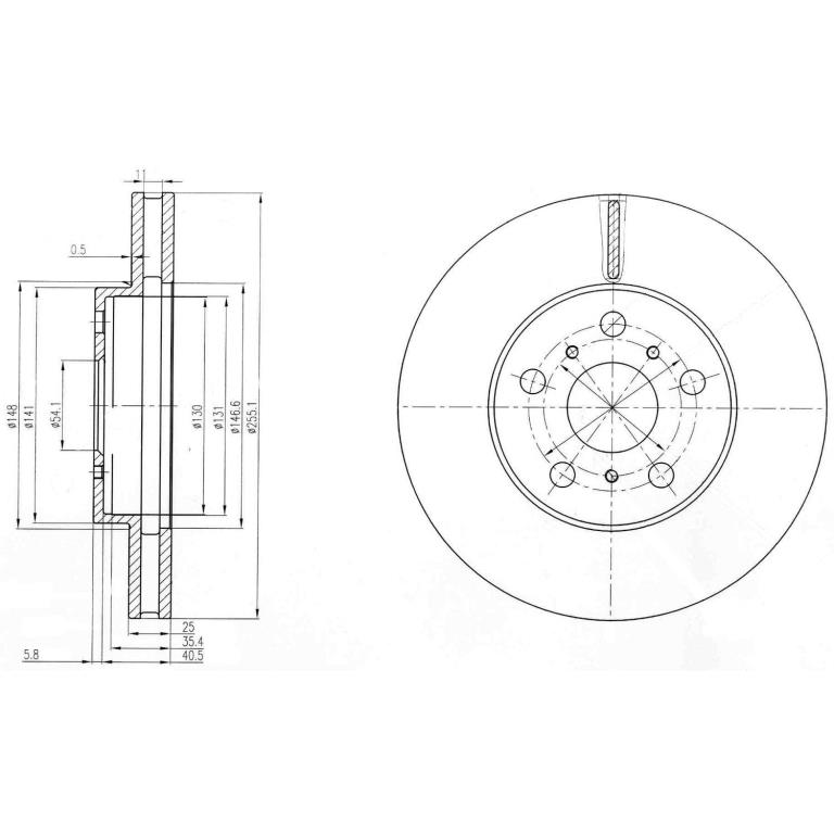 Disques de frein DELPHI ref. BG2711