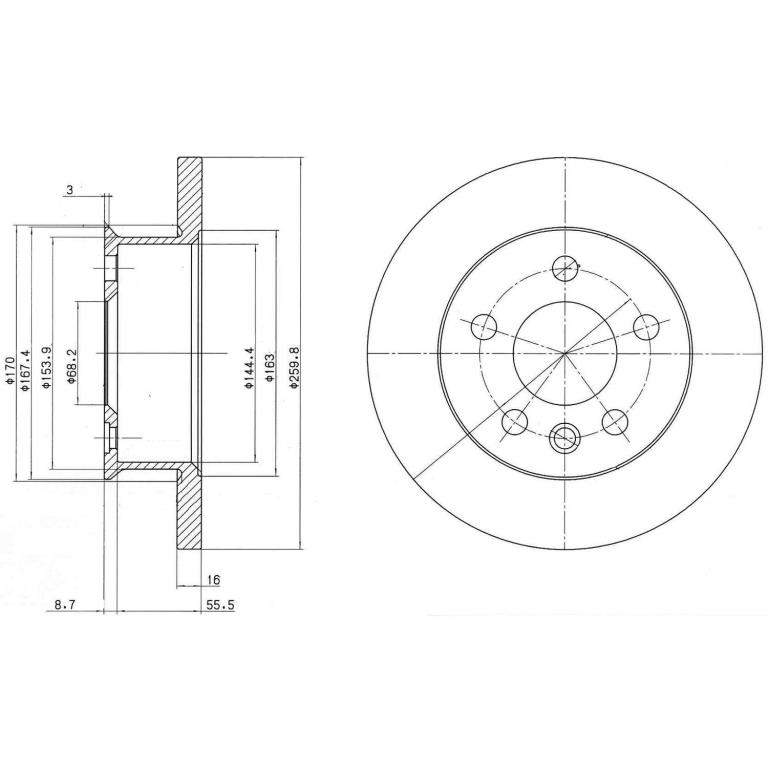 Disques de frein DELPHI ref. BG2716