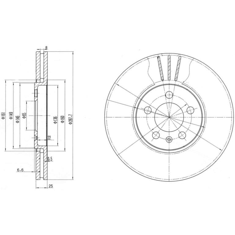 Disques de frein DELPHI ref. BG2729