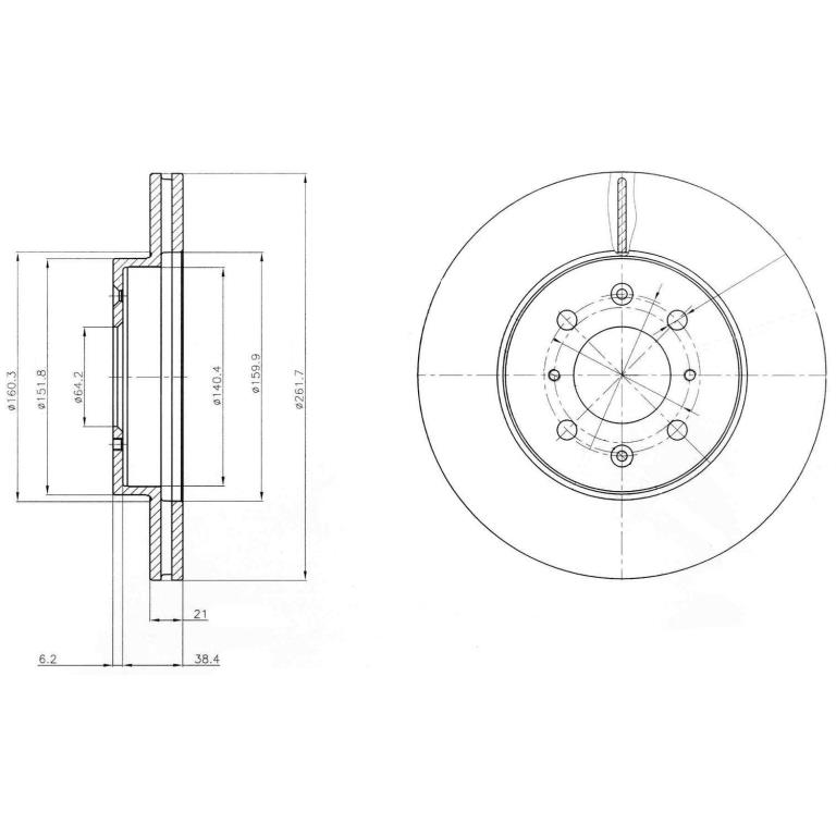Disques de frein DELPHI ref. BG2759