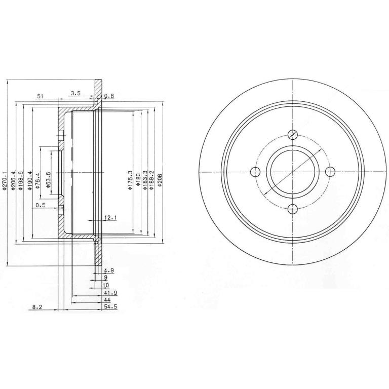 Disques de frein DELPHI ref. BG2781