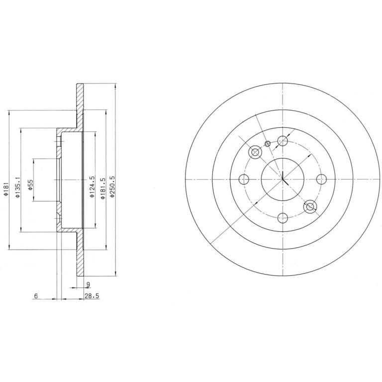 Disques de frein DELPHI ref. BG2805