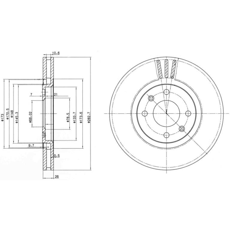 Disques de frein DELPHI ref. BG2872
