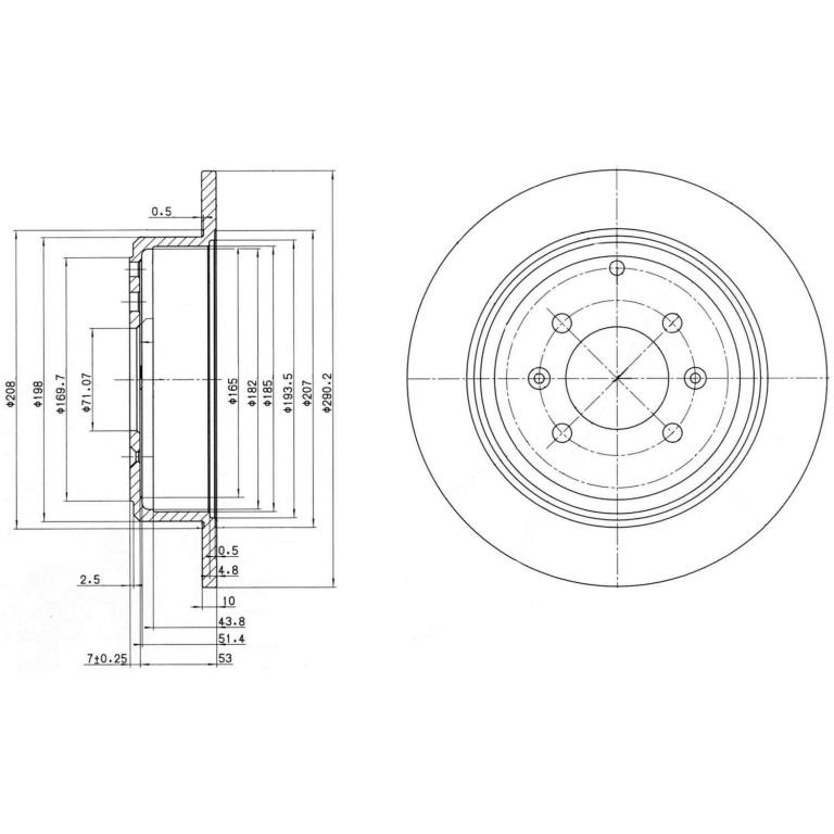 Disques de frein DELPHI BG2873