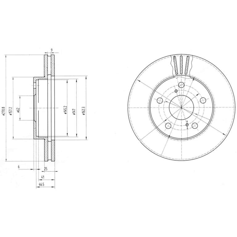 Disques de frein DELPHI ref. BG2906