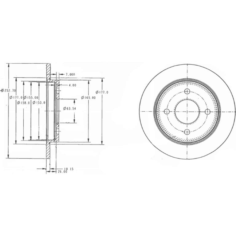 Disques de frein DELPHI ref. BG3054C