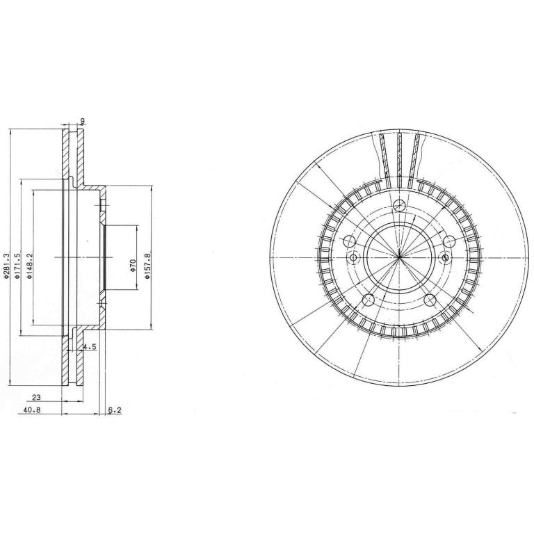 Disques de frein DELPHI ref. BG3061