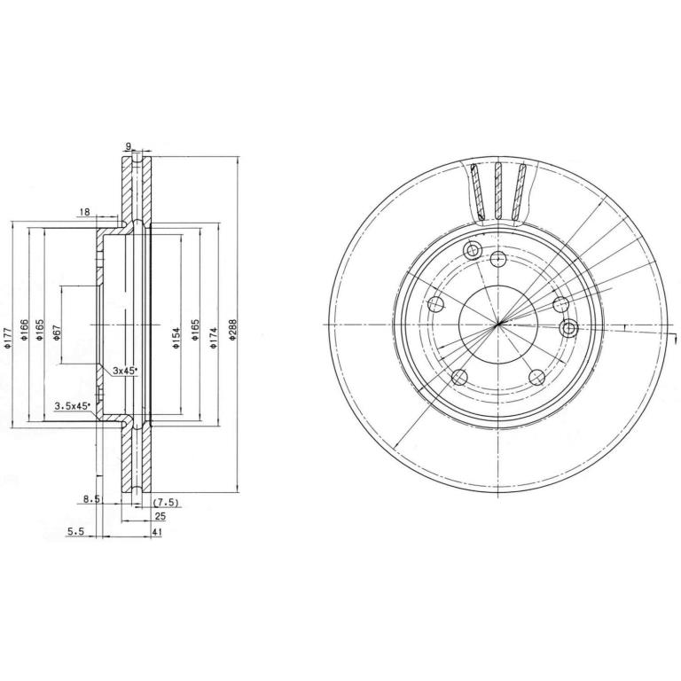 Disques de frein DELPHI BG3240C
