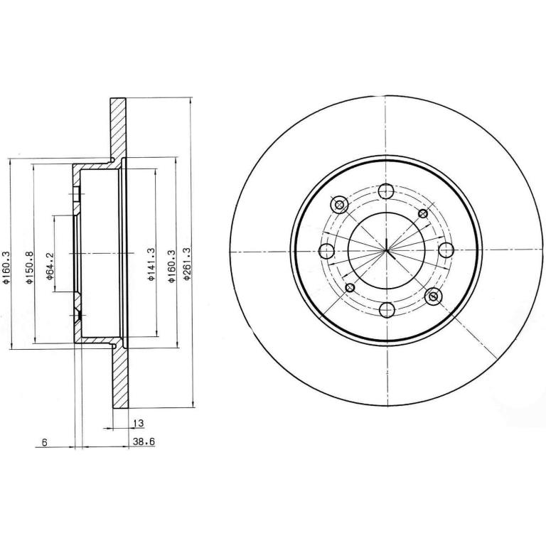 Disques de frein DELPHI ref. BG3262