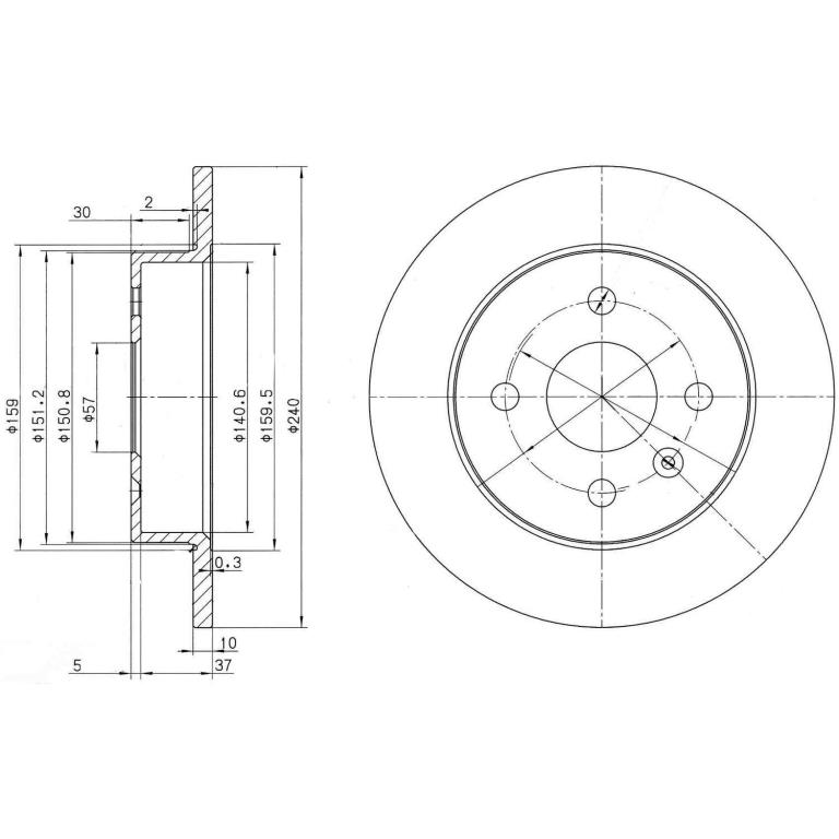Disques de frein DELPHI ref. BG3403
