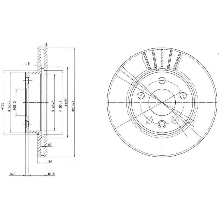 Disques de frein DELPHI BG3417