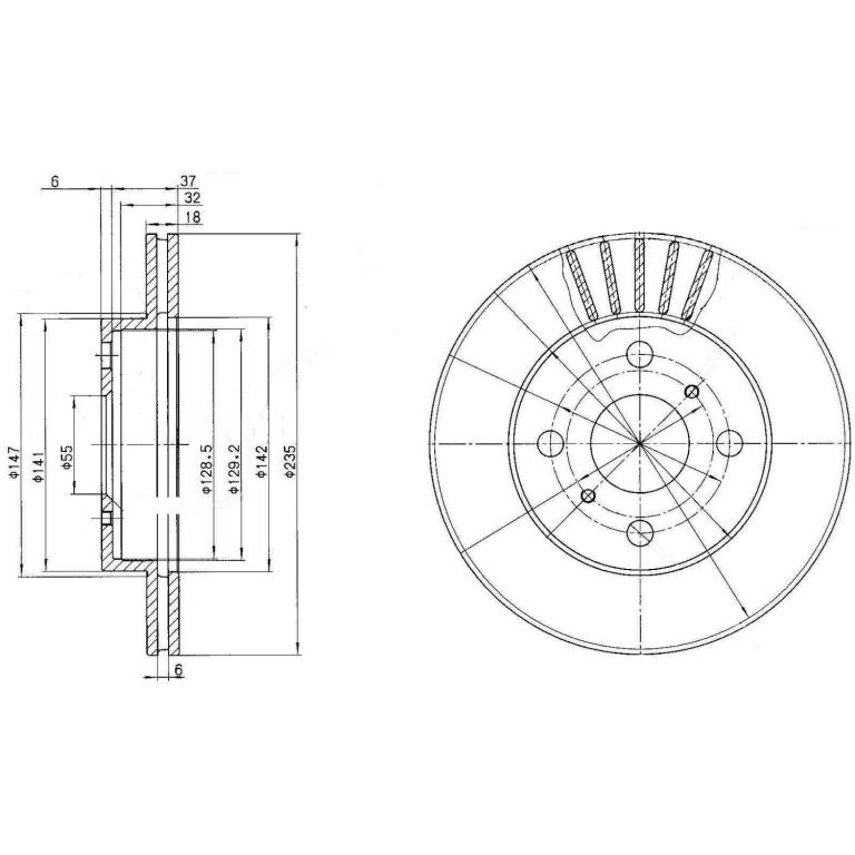 Disques de frein DELPHI ref. BG3519