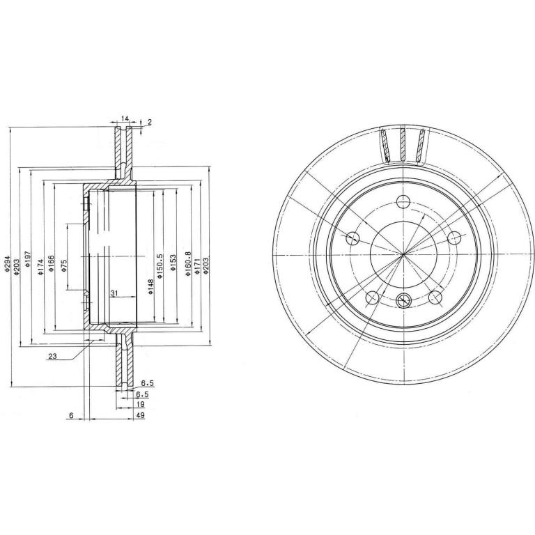 Disques de frein DELPHI ref. BG3530C