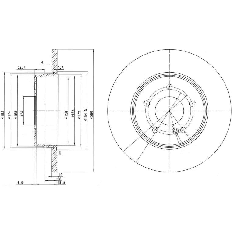 Disques de frein DELPHI ref. BG3602