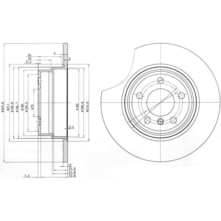 Disques de frein DELPHI ref. BG3629