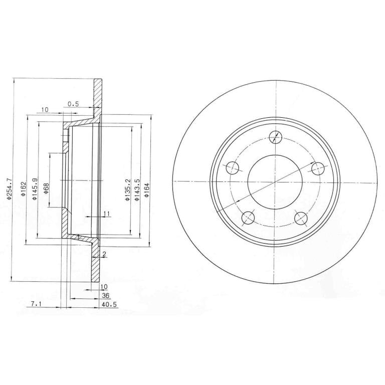 Disques de frein DELPHI ref. BG3671