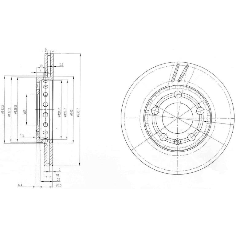 Disques de frein DELPHI ref. BG3695