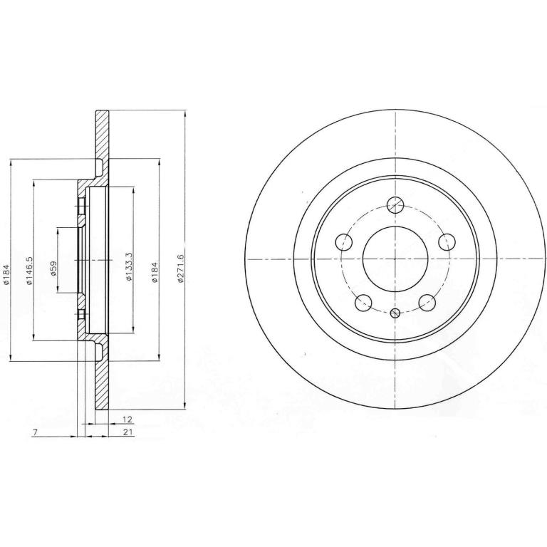 Disques de frein DELPHI ref. BG3741